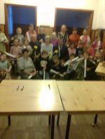 Sportowcy na świetlicy w Prężycach